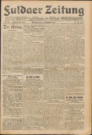 Ausgabe vom Montag, den 14. Dezember 1914.