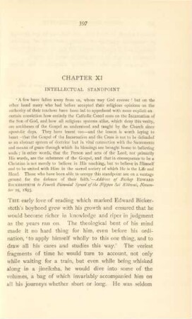 Chapter XI. Intellectual standpoint