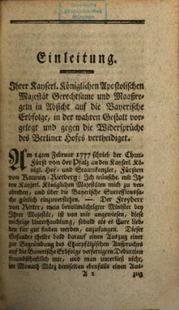 Abhandlungen und Materialien zum neuesten deutschen Staatsrechte und Reichsgeschichte des Jahres ... seit dem Absterben des letzten Churfürsten von Bayern Maximilian Josephs, 3. 1778