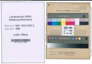 Entnazifizierung Maria Loehr , geb. 04.03.1900 (Kaufmann)