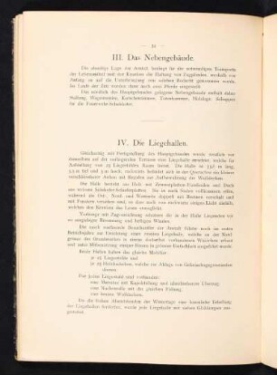 III. Das Nebengebäude.