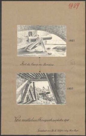 Fort du Camp des Romains - Zertrümmerte Cartätschgrabenstreiche