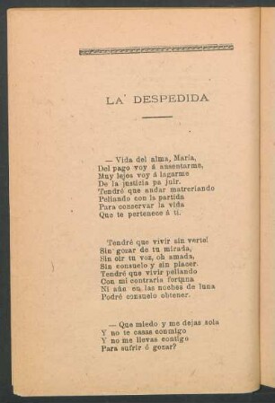 La despedida