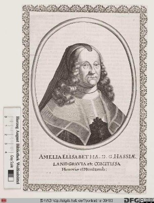Bildnis Amalia Elisabeth, Landgräfin von Hessen-Kassel, geb. Gräfin von Hanau-Münzenberg