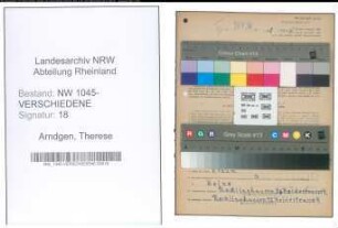 Entnazifizierung Therese Arndgen , geb. 25.06.1920 ()