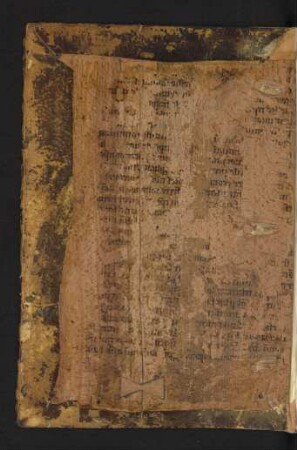 Abklatsch von verlorenem Spiegelbl. (Missale, 13. Jh., vgl. Fragm. 3 in Beilage)