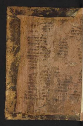 Abklatsch von verlorenem Spiegelbl. (Missale, 13. Jh., vgl. Fragm. 3 in Beilage)