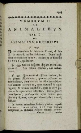 Cap. I. De Animalium Generibus