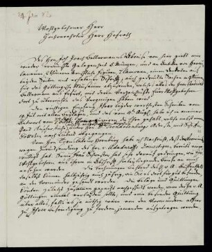 [Brief des Barons von Asch an Heyne vom 12./23.10.1781]