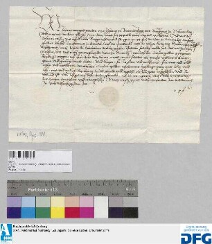 Markgraf Johann von Brandenburg stellt der Stadt Nürnberg Quittung aus über 1000 fl. Leibgeding.