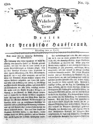 Nr. 29., 10. April 1810