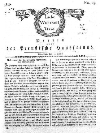 Nr. 29., 10. April 1810