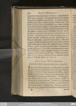 Epistola XCV. Bruxellam. Friderico Marselario suo S. D.