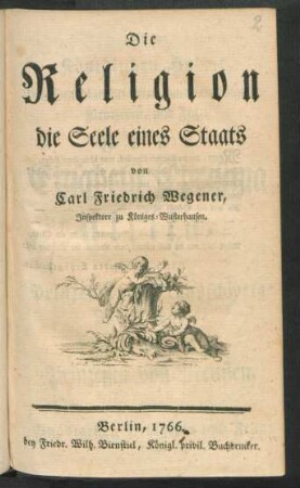 Die Religion die Seele eines Staats