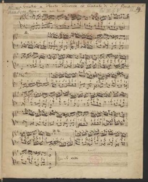 Sonaten; fl, bc; e-Moll; BWV 1034