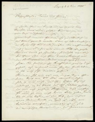 Brief von Adolf Friedrich Hesse an Louis Spohr