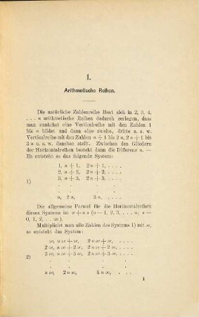 Beiträge zur Zahlenlehre