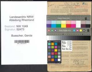 Entnazifizierung Gerda Buescher , geb. 02.05.1893 (Fuersorgerin)