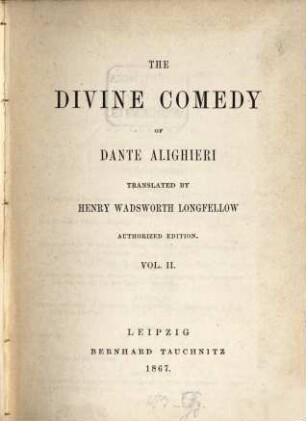 The Divine Comedy of Dante Alighieri. 2