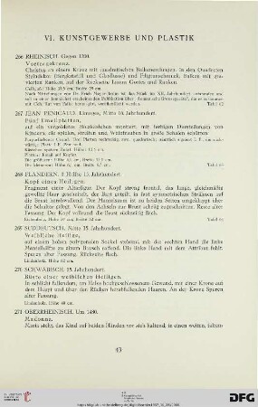 Plastik und Kunstgewerbe (Nr. 266-309)
