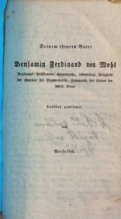 Das Staatsrecht des Königreiches Württemberg. 1, Das Verfassungsrecht