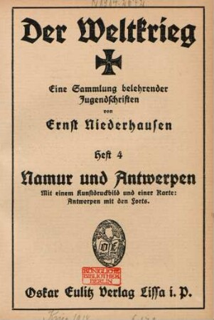 H. 4: Namur und Antwerpen