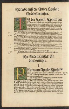 Vorrede auff die Ander Epistel: An die Corinther.
