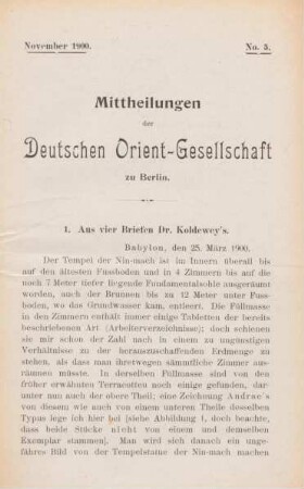 1. Aus vier Briefen Dr. Koldewey's