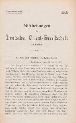 1. Aus vier Briefen Dr. Koldewey's