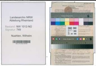 Entnazifizierung Wilhelm Nuehlen , geb. 04.02.1892 (Bergmann)