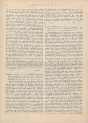 381-382 [Rezension] Strong, Aug. Hopkins, Philosophy and Religion
