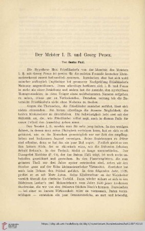 20: Der Meister I. B. und Georg Pencz