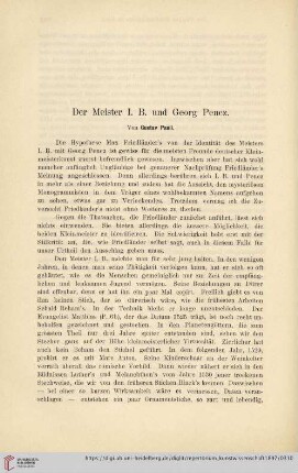 20: Der Meister I. B. und Georg Pencz