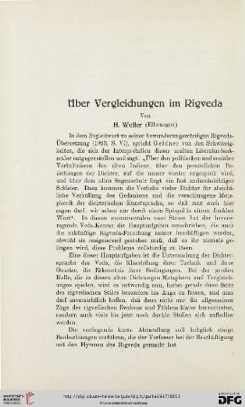H. Weller (Ellwangen), Über Vergleichungen im Rigveda