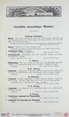 Gemälde neuzeitiger Meister (Nr. 1-351)