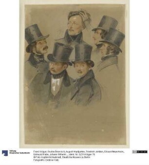Gustav Boenisch, August Hopfgarten, Friedrich Jentzen, Eduard Meyerheim, Edmund Rabe, Johann Wilhelm Schirmer