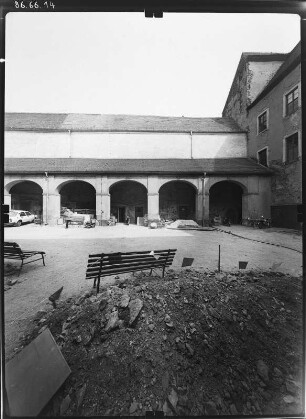 Gnandstein (Kohren-Sahlis-Gnandstein). Burg Gnandstein (A. 13. Jh.). Hofansicht