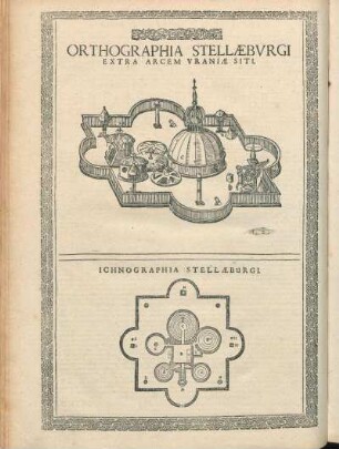 Orthographia Stellæbvrgi Extra Arcem Vraniæ Siti.