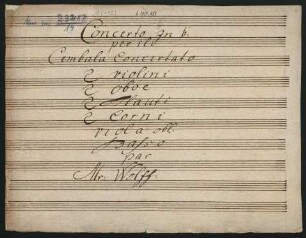 Konzerte; cemb, orch; B-Dur