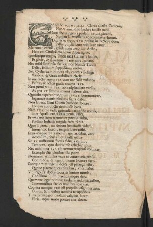 [Ad Virvm Excellentissimvm Celeberrimvmqve, Martinvm Schmeizelivm, Professorem ...]