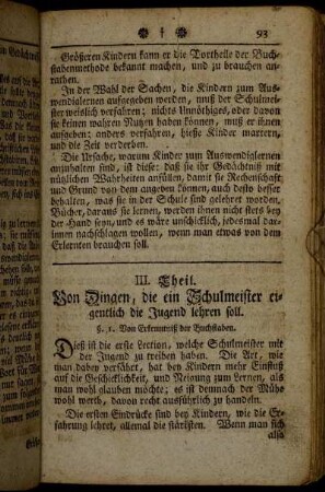 §. I. Von Erkenntniß der Buchstaben.
