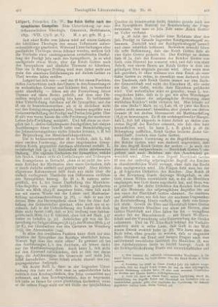 411-415 [Rezension] Lütgert, Wilhelm, Das Reich Gottes nach den synoptischen Evangelien. Eine Untersuchung der neutestamentlichen Theologie
