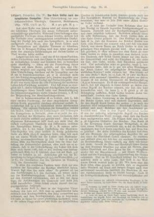 411-415 [Rezension] Lütgert, Wilhelm, Das Reich Gottes nach den synoptischen Evangelien. Eine Untersuchung der neutestamentlichen Theologie