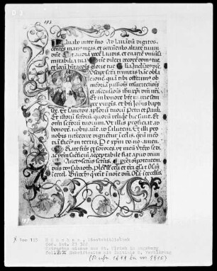 Extractus missae aus Sankt Ulrich in Augsburg — Initiale S mit der Verklärung, Folio 4verso