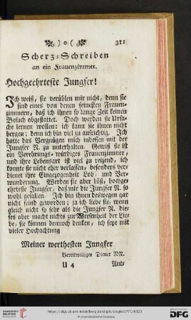 Scherz = Schreiben