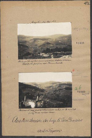 Blick von 31 C auf französ. UO Posten links des Schwarzbergs u. auf Pairis mit Grenzkamm