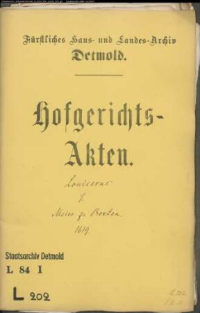 Lonicerus, Wendelin gegen Johanns zu Bexten Erben, Hans, Meier zu Bexten und Jobst Barkhausen - Schuldforderung