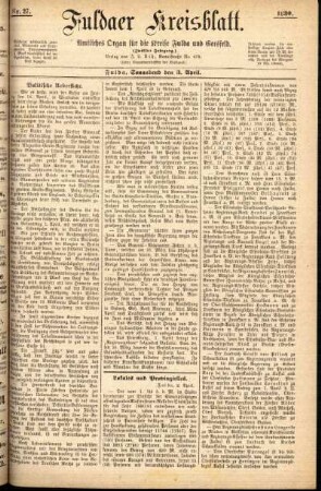 Ausgabe vom Samstag, den 03. April 1880.