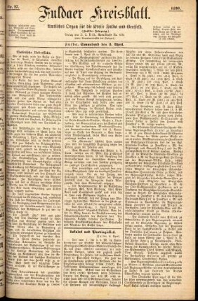 Ausgabe vom Samstag, den 03. April 1880.