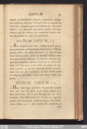 Sectio IV. Caput III, 5 - 8